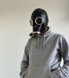 Gas mask GP5 black colour. Rubber hood, breathe play mask Gas mask GP5 black colour. Rubber hood, breathe play mask
