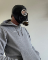 Gas mask GP5 black colour. Rubber hood, breathe play mask