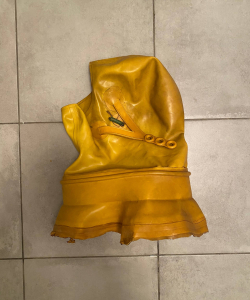 Heavy rubber scuba diving hood