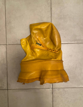 Heavy rubber scuba diving hood