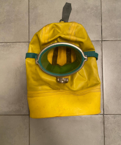 Heavy rubber scuba diving hood, full face mask