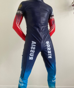 Luge one piee suit with rear zip