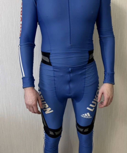Race ski adidas one piee suit with crotch zip