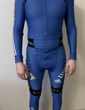 Race ski adidas one piee suit with crotch zip