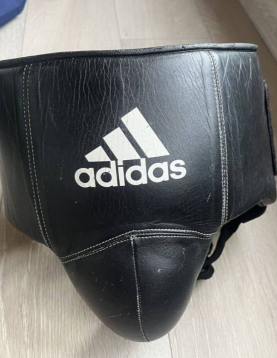 Wrestling groin leather protector