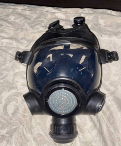 Gas mask GP5, black rubber hood. Breathe play mask