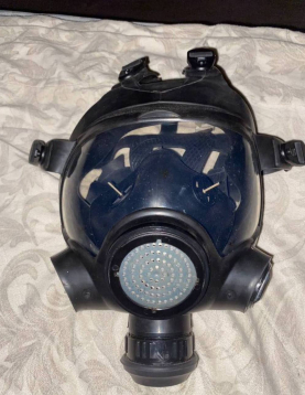 Gas mask GP5, black rubber hood. Breathe play mask